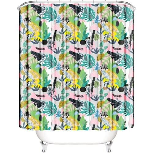 Tiger bathroom curtain Shower animal 3d room curtains for bathroom carpet