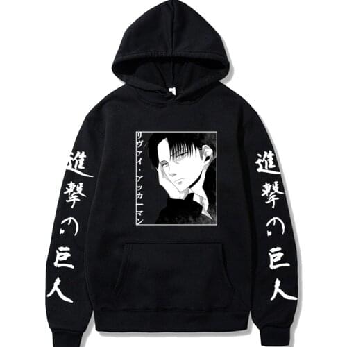 Attack on Titan Hoodie Loose Hoodies Long Sleeved Pullovers Casaul Tops Men