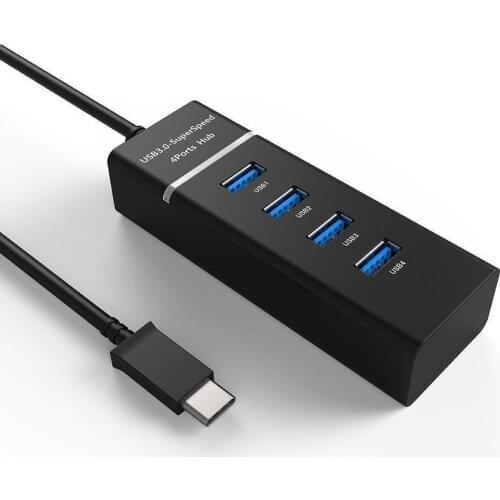 USB C Hubs 5Gbps 4 In 1 Type-c OTG USB type-C Hub 3.0 4 Ports High Speed USB Splitter With Led Indicator