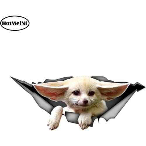 HotMeiNi 15cm x 6cm Funny Fennec Fox Car Stickers Creative Modified Stickers Waterproof 3D Car Styling Stickers Decoration