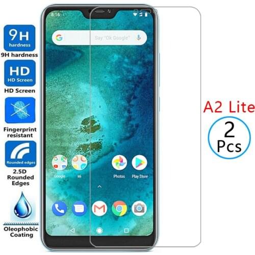 Protective tempered glass for xiaomi mi a2 lite screen protector on ksiomi xiao my a2lite a 2 2a light film xiomi xiami xaomi 9h