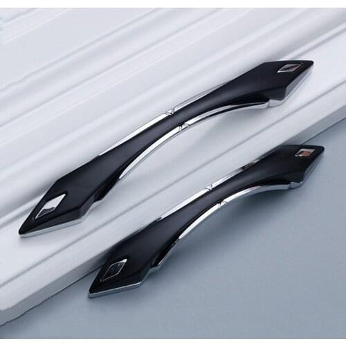 Golden Wood Mosaic Furniture Handle Luxury Chrome Plated Kitchen Cabinet Door Handle Zinc Alloy Wardrobe Drawer Knob Decoration