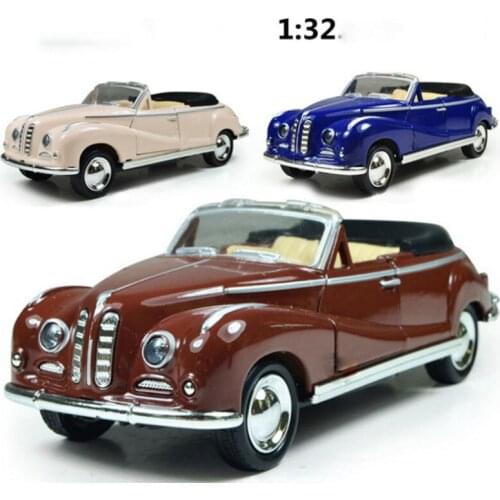 1/32 Scale Classical retro car SPYDer Racing Car High Imitation Alloy Model 1955 Corvette Double door Diecast Vehicles Model Toy