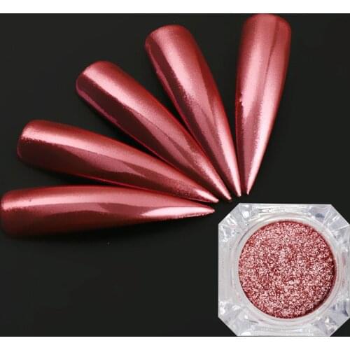 1Box 0.2g/0.5g Mirror Rose Gold Nail Glitter Powder Shining Nail Art Chrome Pigment Nail Decoration Glitter Dust UV Gel Polish