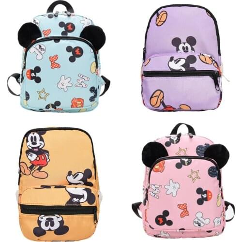 1 piece of cartoon Disney Mickey Mouse childrens cartoon backpack Mickey Minnie pattern backpack children school supplies gifts