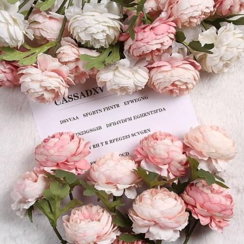 Artificial Rose Decoration Rose Tea Rose Camellia Interior Decoration Artificial Rose Fake Flower Bouquet Camellia