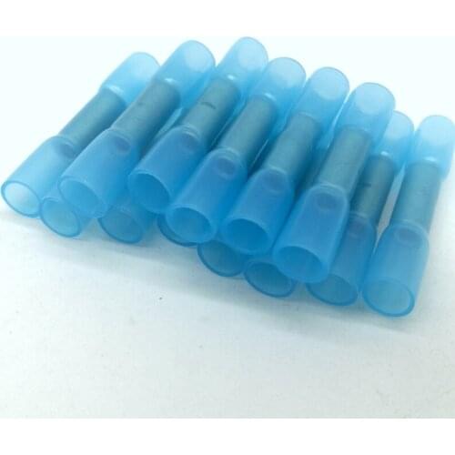 50PCS BHT1.25/ 2/5.5/ Insulated waterproof Heat Shrink Tube Butt terminal Wire Joint Splice Electrical Crimp connector kit