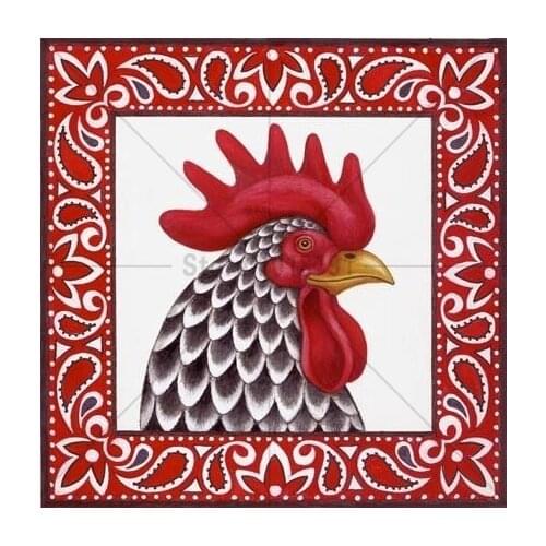 5D Rhinestones Diamond Embroidery Red Chicken 5d Diy Diamond Painting Cross Stitch Crafts Square Mosaic home decor