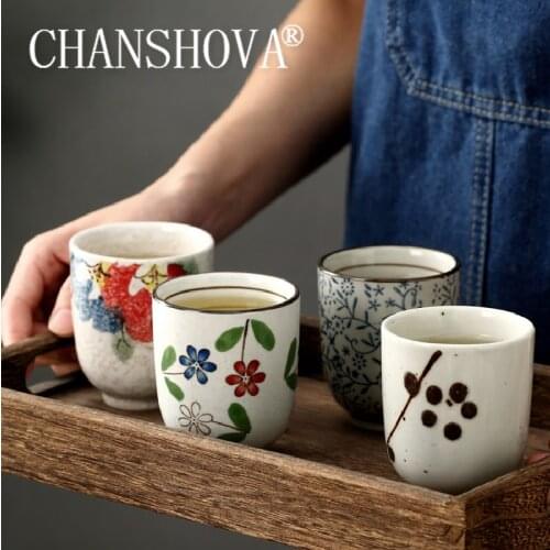 CHANSHOVA Traditional Chinese Style Handpainted 200ml Ceramic Teacup China Porcelain Small and Large Coffee cup mug H044