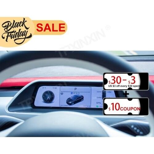 Android Digital Meter Bildschirm Für Tesla Auto GPS Navigation Kopf Einheit Multimedia IPS Auto Dashboard Instrument Display