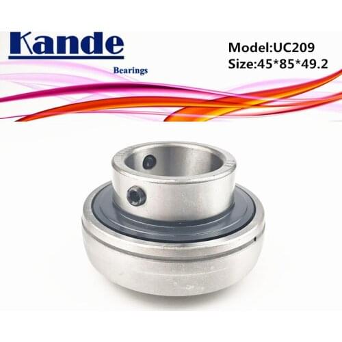 Kande Bearings 1pc UC 209 ID: 45mm UC209-28 ID: 1-3/4 in UC209 UC 209-28 in pillow block bearing