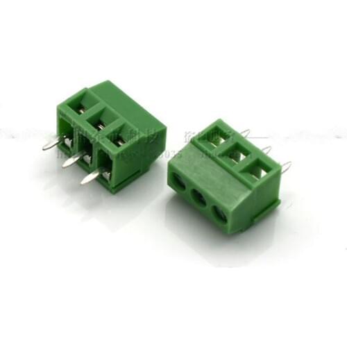 100pcs/lot Screw type PCB terminal block FK128-5.08mm iron environmental protection 2P 3P green