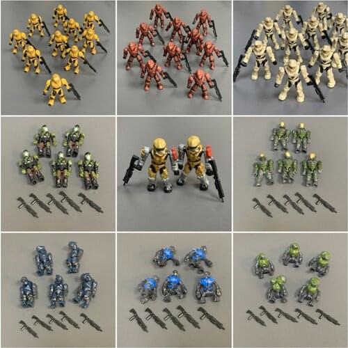 Mega Bloks Construx Halo UNSC SPARTAN MASTER CHIEF Soldier Warrior Building Blocks Action Figures Kids Xmas Gift