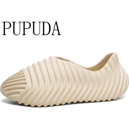 PUPUDA Men Sneakers Slip On Trend Shoes Men Lightweight Large Size 46 Slippers Spring New Shoes Men 2021