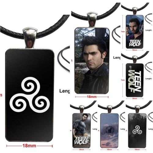 Hot Horrible Tv Series Teen Wolf For Women Party Gift Necklace Fashion Long Chain With Rectangle Necklace Jewelry