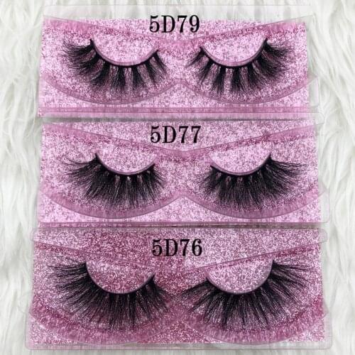 Mikiwi 5D Mink Lashes Eyelash Extension 100% Handmade Natural Volume Long False Lash Makeup Giltter Packaging