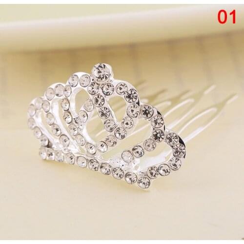 Mini Tiara Hair Clips Princess Crown Comb Costume Accessories for Princess Party Girls Children AIC88