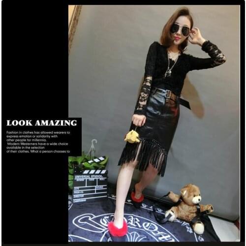 Fashion Genuine Sheepskin Leather Skirts for Women Summer Female High Waist Skirt Black Skirt Short Skrits Robes Zjt2510