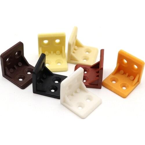 20pcs Nylon Corner Furniture Right Angle 90 Degree Shelf Drag Cabinet L-shaped Connector Fixed Angle Iron Fittings