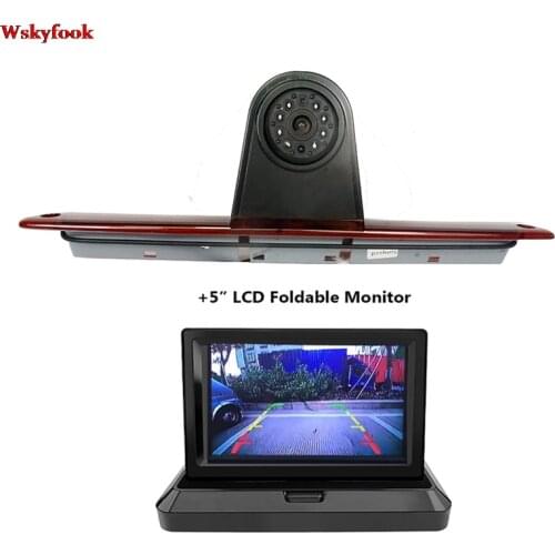 Night Vision Car Brake Light Rear View Camera For Mercedes benz Sprinter VW Crafter With 5inch LCD Monitor Kit