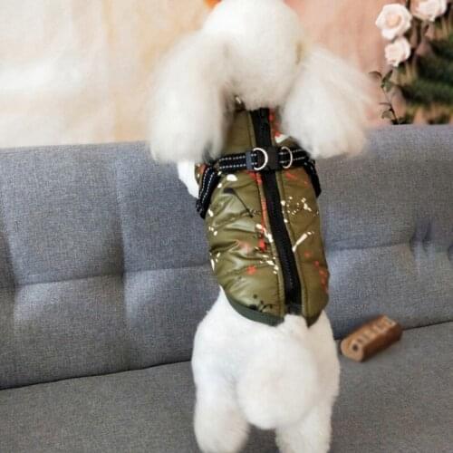 Dog Clothes Waterproof Pet Warm Padded Vest Zipper Jacket Coat For Dogs Pug Ropa Para Perros