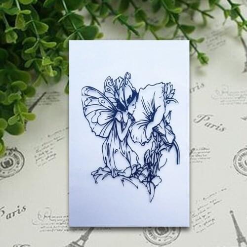 9*6 Fairy Morning Glory Clear Stamps Transparent Silicone Stamp/Seal DIY Scrapbooking/Photo Album Christmas Halloween Sheets