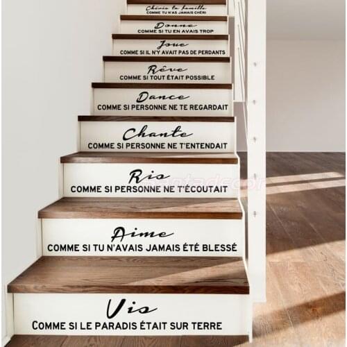 Romantic Stairs Stickers Home Decoration Accessories For Living Room Bedroom Vinyl Mural Decal