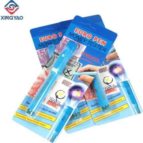 2 IN 1 Detector Pen with UV light Counterfeit Bank Note Tester Pen with Ball-point Convenient Handy fake money Detector ball-pen