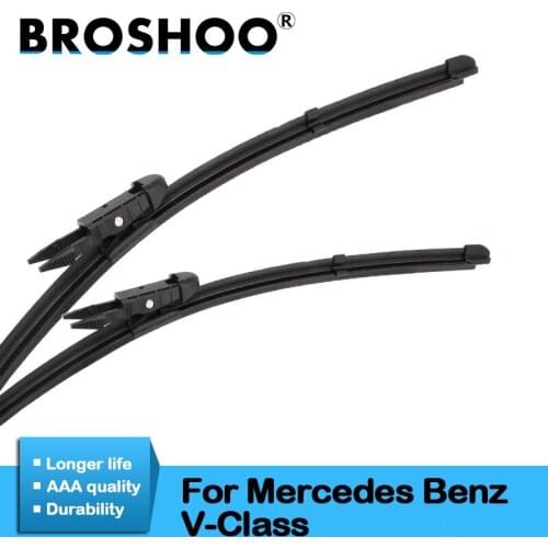 BROSHOO Car Windshield Wiper Blade Natural Rubber For Mercedes Benz V Class Vito Viano W639 W447 Auto Accessories 2006 To 2017