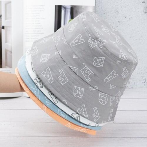 Artistic Letter Printing Fisherman Hat Female Spring Summer Thin Sunscreen Sun Hat All-Match Casual Bob Panama Basin Hat