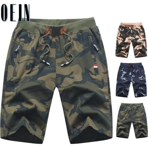 Mens Camouflage Shorts 2021 Summer Casual Army Green Short Pants Military Bermuda Male Drawstring Elastic Waist Breeches Shorts