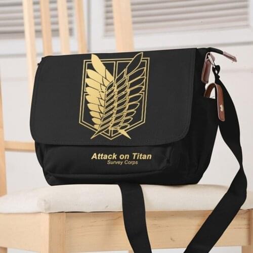 Anime Attack on Titan The Wings of Freedom Cosplay Crossbody Messenger Shoulder Bag Cartoon School Students Teenager Casual Gift