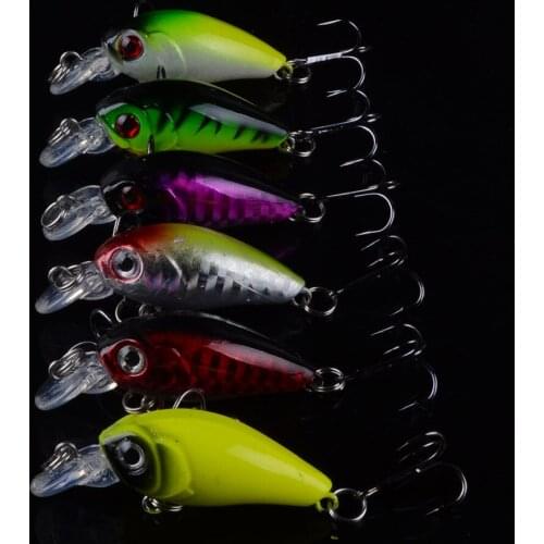 TQEXSZ 5pcs 4g 4.5cm Small Wobblers Crankbait Fishing Lure Artificial Bait Hard Floating Wobbler for Fish Bass Fishing Tackle