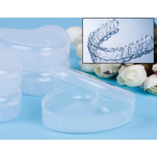 1Pc Dental Orthodontic Retainer Denture Storage Box Case Fake Teeth Container