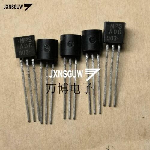10PCS ON MPSA06 TO-92 Transistor A06 Audio pair tube power MPSA06 Transistor Triode Copper pins are slightly oxidized