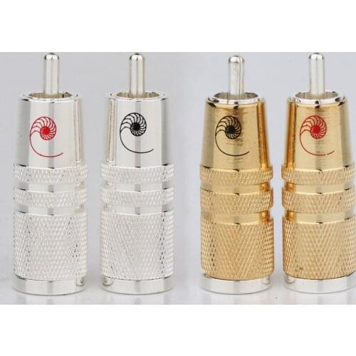 4pcs Cardas Golden Ratio or Silver RCA Connector Plug HiFi Audio Cable DIY