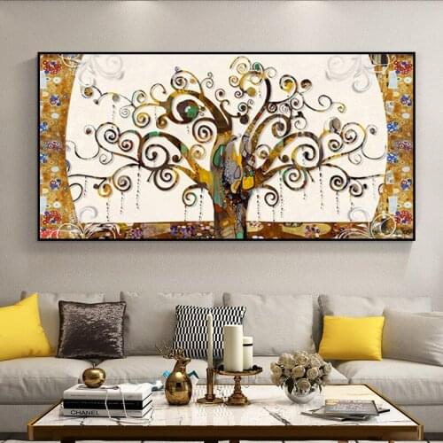 Abstract Beautiful Life Trees Painting on Canvas Posters and Prints Wall Art Pictures for Living Room Decoration Home Decor