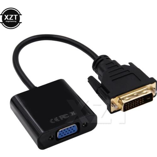 Full HD 1080P DVI-D to VGA Adapter 24+1 25Pin Male to 15Pin Female Cable Converter for PC Computer HDTV Monitor Projector