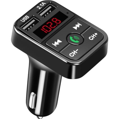 Car mp3 Handsfree Wireless Bluetooth Car Kit FM Transmitter TF Card LCD MP3 Player Dual USB 2.1A Car Charger Phone Charger