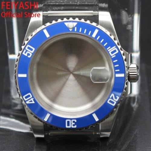 Submariner cases Watches accessory Luxury Sapphire Crystal Mens Mechanical Ceramic Bezel For seiko nh35 nh36 dial movement