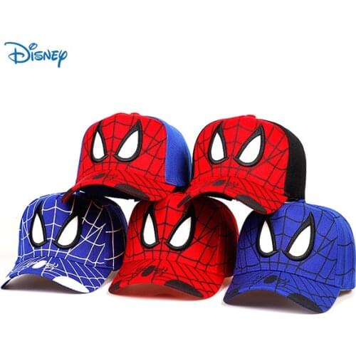 Disney Marvel Superhero Spider Embroidery Childrens Hat Adjustable Sun Hat Outdoor Hat Hip Hop Cap Cosplay Rebound Cap