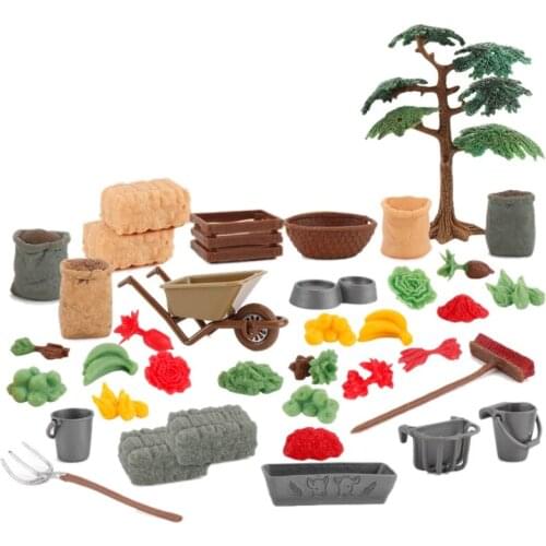 Childrens Day Toys Simulation Desktop Farm Scene Sand Table Accessories Model Creative Fruits Ornaments Boy Girl Gift