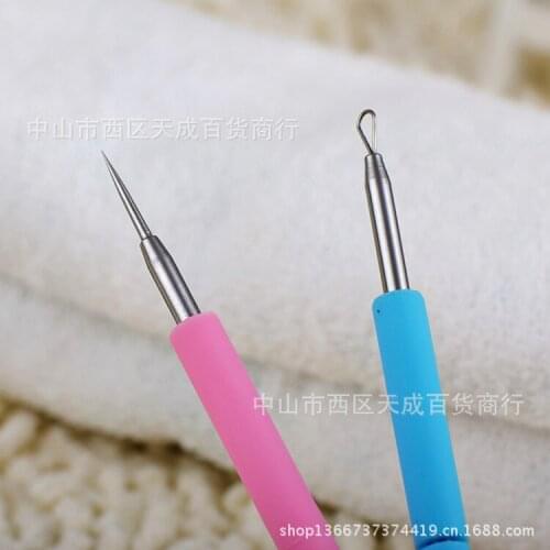 2pcs Blackhead Remover Stainless Steel Blackhead Blemish Pimples Comedone Acne Needle Extractor Remove Tool Wholesale