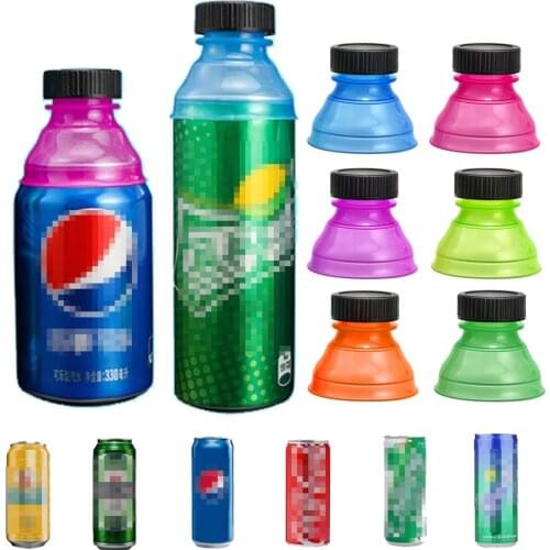 2/4/6PCS Can Cap Cover Reusable Bottle Top Lid Leakproof Lids For Cola Soda Beer Drink Bottle Stopper Flip Protector