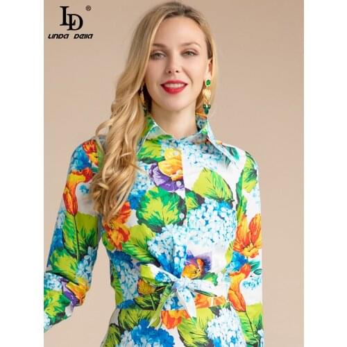 LD LINDA DELLA Womens Long Sleeve Shirts