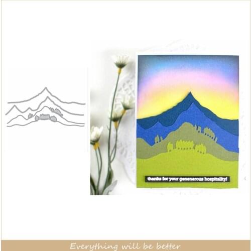 Mountain Range Tree Forest Layered Metal Cutting Dies New Template 2020 Frame Scrapbook Craft Decorate Cards Hot Selling DIY