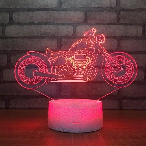 Moto 7 Color Changing Lights Usb Bedside decorative 3d Stereo Desk Lamp for childrens bedroomTable Lamps For Living Room