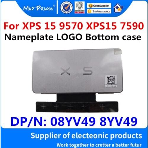 Laptop new silver white Nameplate LOGO Bottom case small back cover Pan nameplate For Dell XPS 15 9570 XPS15 7590 08YV49 8YV49
