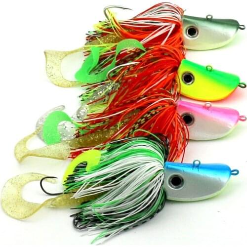 2016 New ru Fishing Lure 4 Colors Fishing Jig Artificial Lures Squid Jigs Head Saltwater Peche 20g 40g 60g 80g 100g 150g