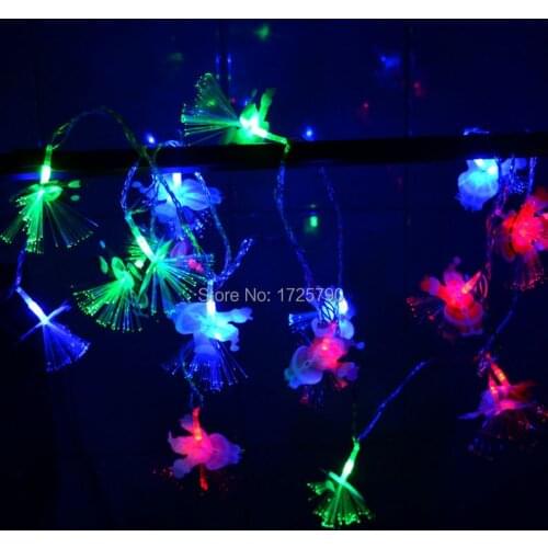 New 4M 28 LED Santa Claus Christmas Decoration Lights Fiber Optic String Light For Xmas Year Holiday Use in tree